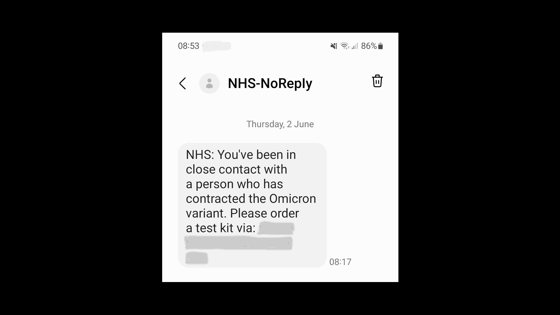 Please order a test kit